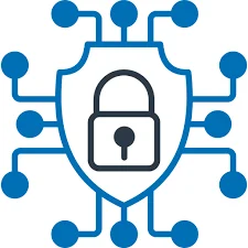 Secure network icon with a padlock symbol, highlighting the importance of network protection